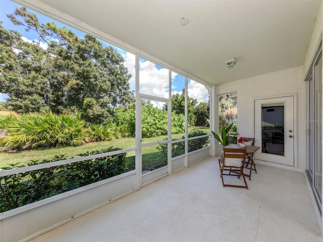 view of sunroom / solarium