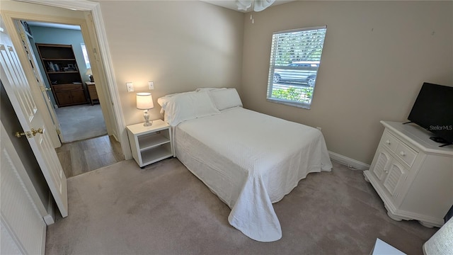 view of carpeted bedroom