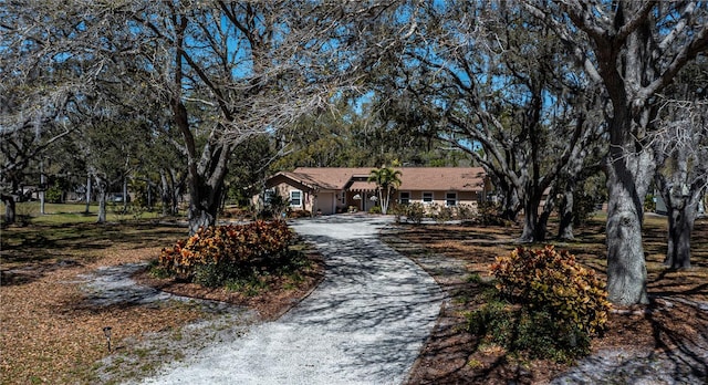 view of single story home