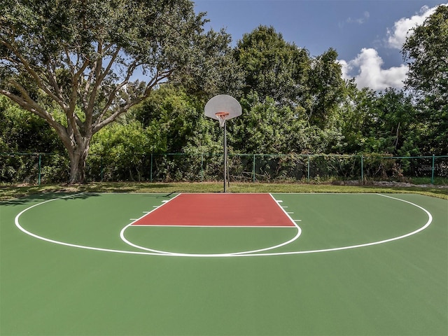 view of basketball court