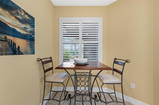 view of dining room