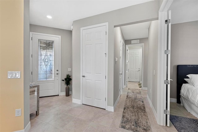 view of tiled entrance foyer