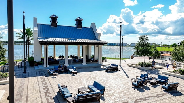 exterior space featuring a fire pit