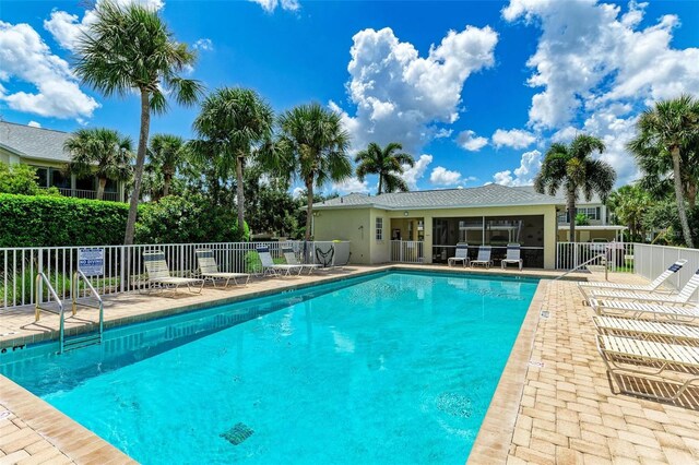 view of pool featuring a patio area