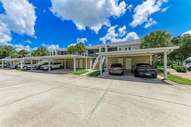 view of front of house with a carport