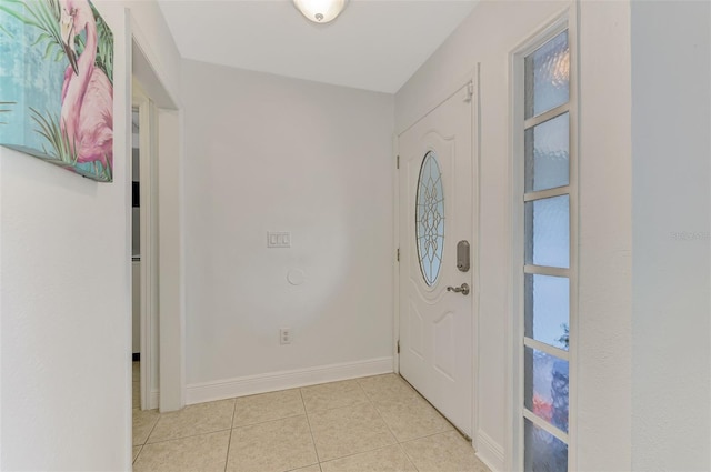 view of tiled entrance foyer