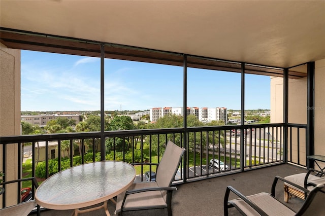 view of sunroom