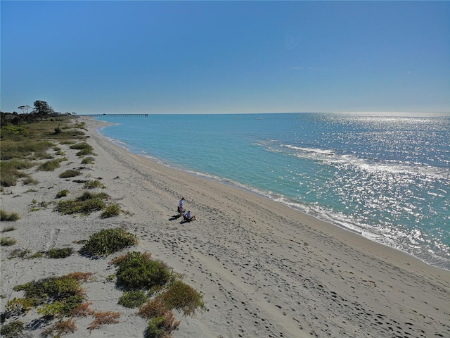 water view featuring a beach view