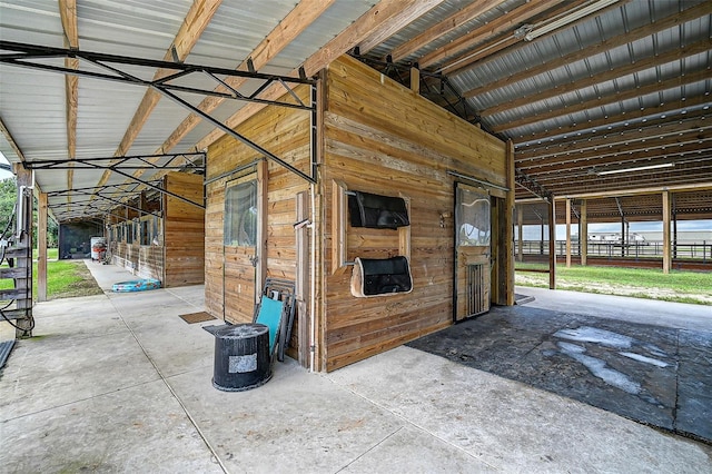 view of horse barn