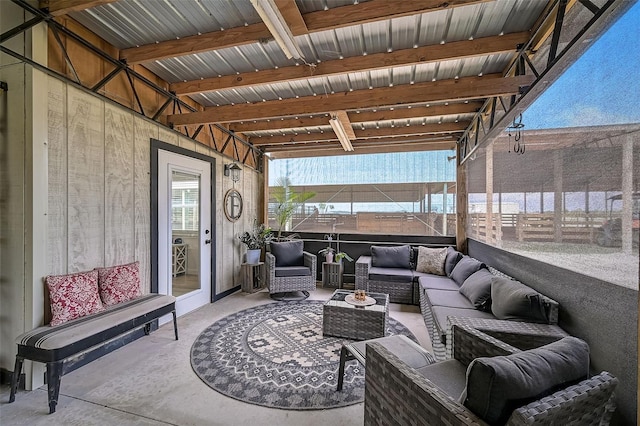 view of patio / terrace with an outdoor living space