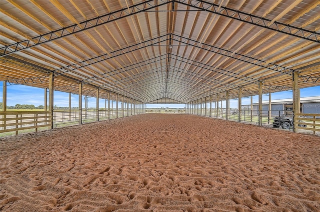 view of horse barn