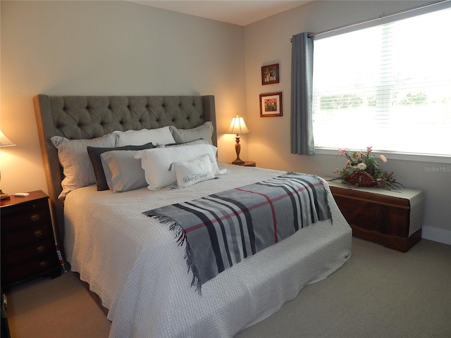 view of carpeted bedroom