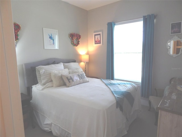 bedroom with carpet floors