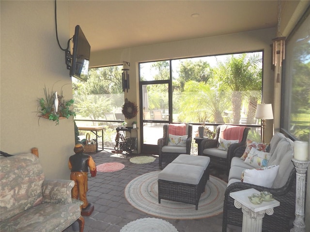 view of sunroom