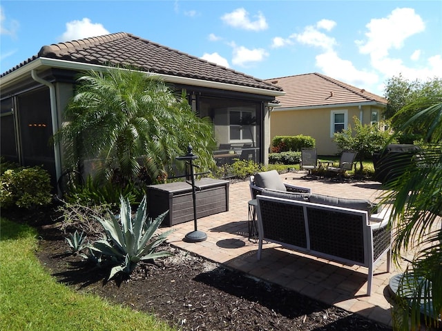 view of patio / terrace with an outdoor hangout area