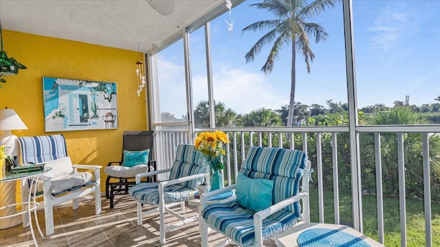 view of sunroom