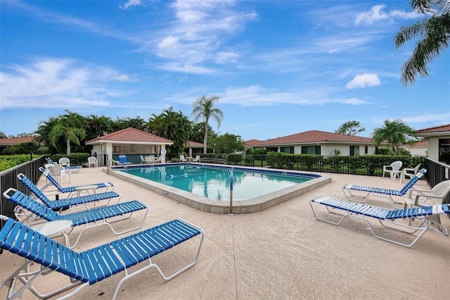 view of pool with a patio area