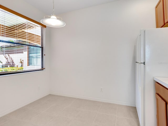 view of unfurnished dining area