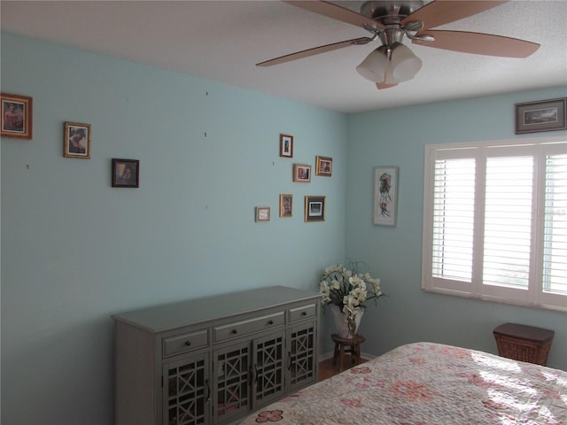 bedroom with ceiling fan