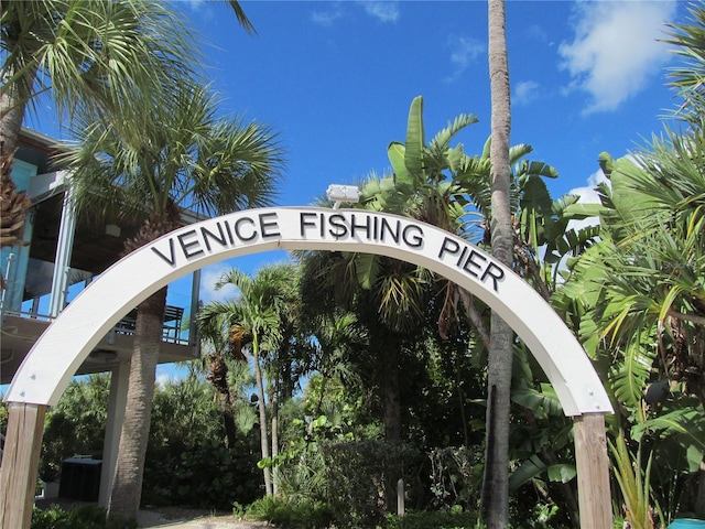 view of community sign