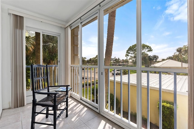 view of sunroom