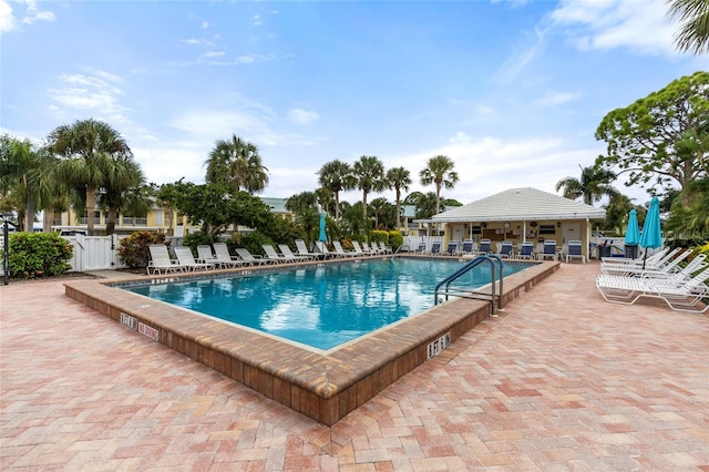 view of pool with a patio