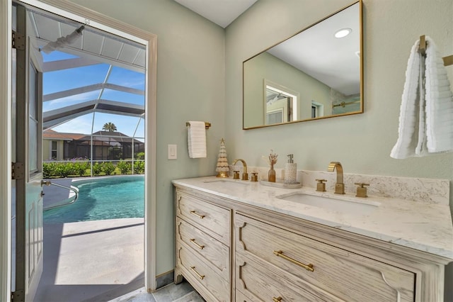 bathroom with vanity