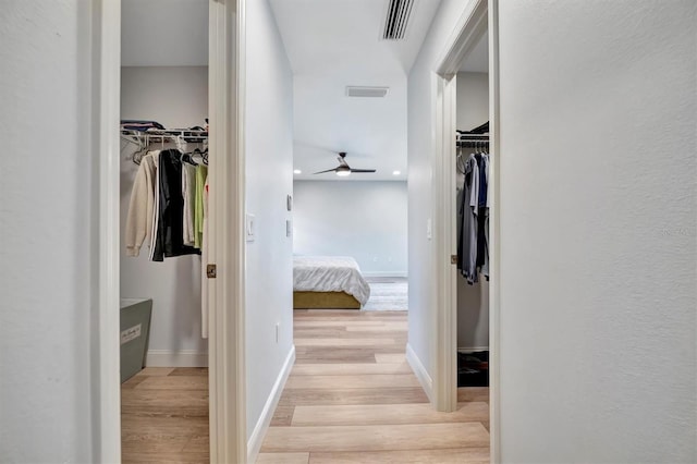 interior space featuring light wood-type flooring