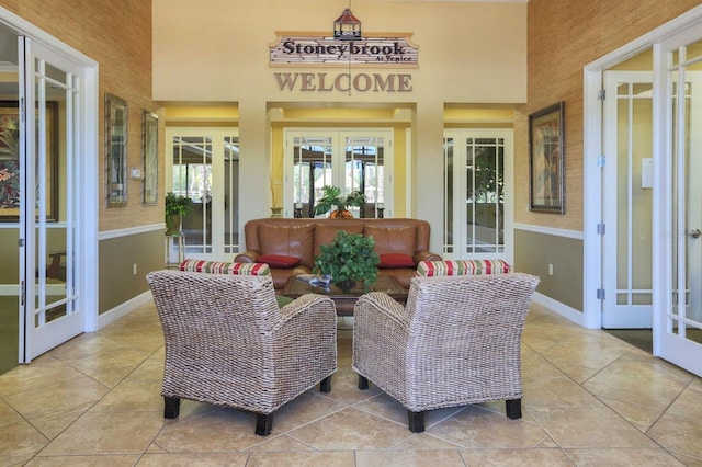 view of patio with french doors