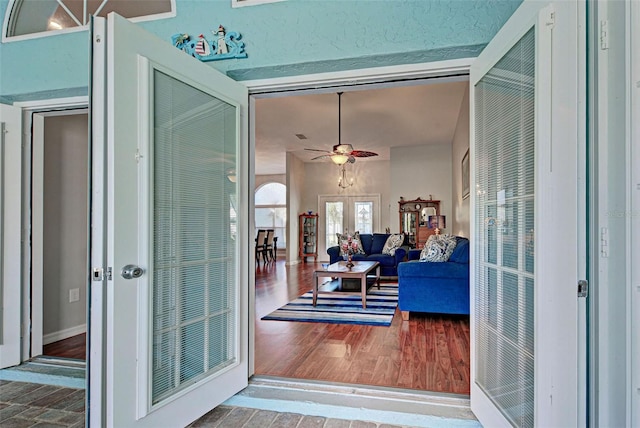 interior space with french doors