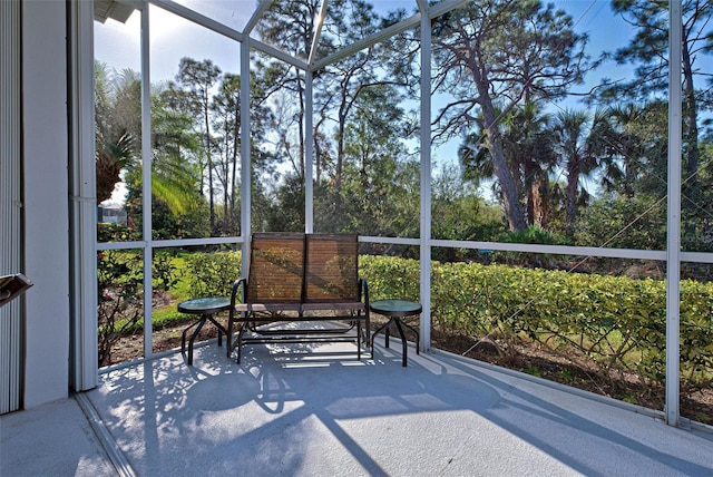 view of sunroom / solarium