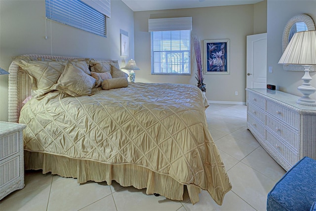 view of tiled bedroom