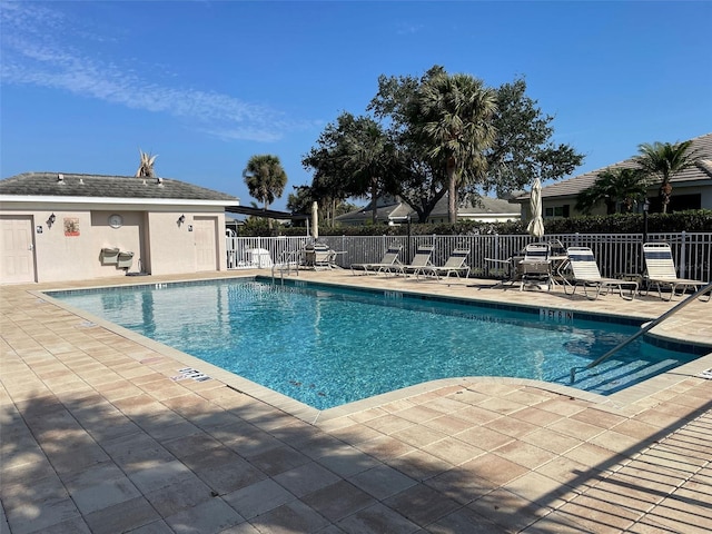 view of pool with a patio area