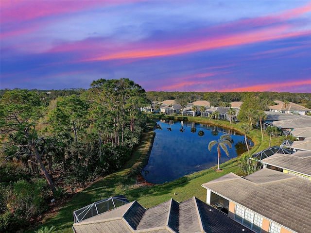 1586 Monarch Dr Unit 1586, Venice, FL 34293 - aerial view featuring a residential view and a water view