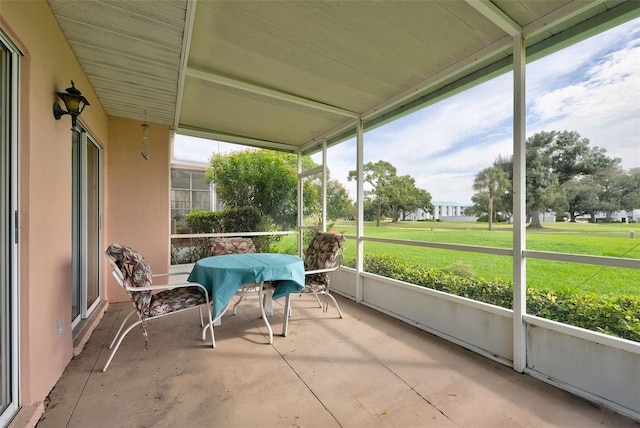 view of sunroom