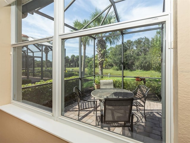 view of sunroom