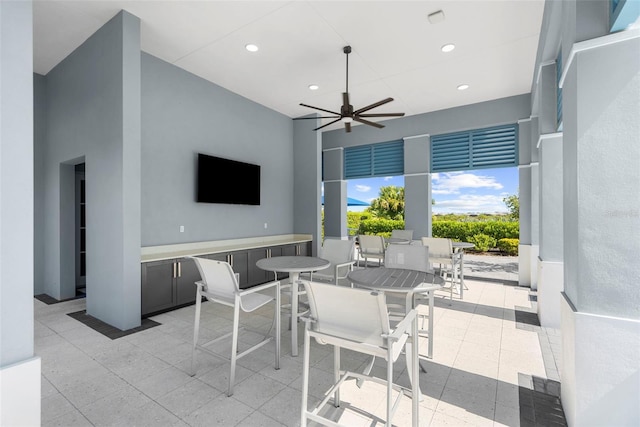 view of patio / terrace with ceiling fan