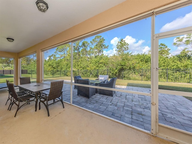 view of sunroom / solarium