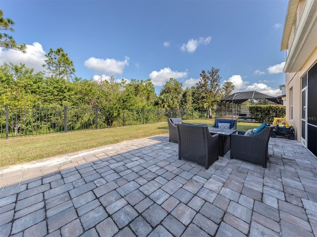 view of patio / terrace featuring outdoor lounge area