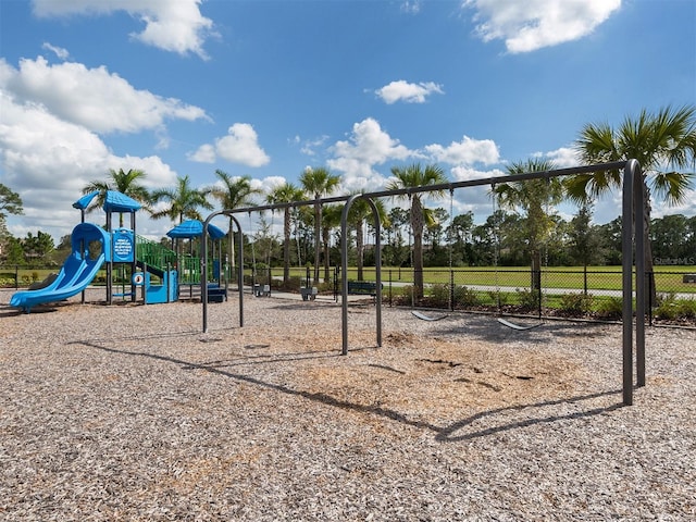 2585 Hobblebrush Dr, North Port, FL 34289 - community jungle gym with fence