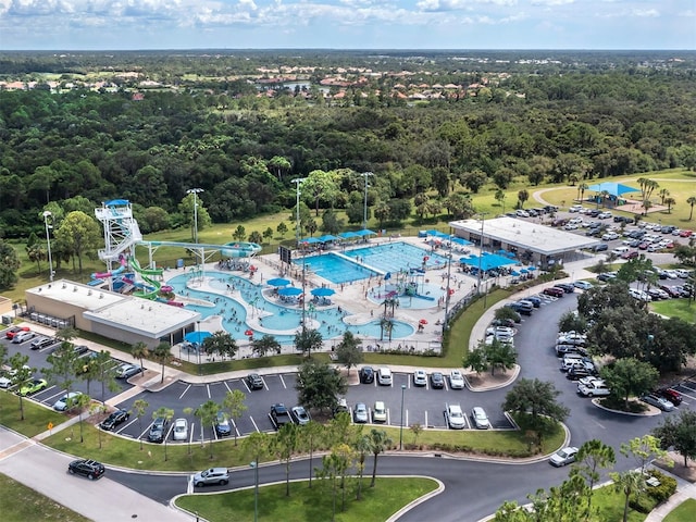 2585 Hobblebrush Dr, North Port, FL 34289 - birds eye view of property featuring a wooded view