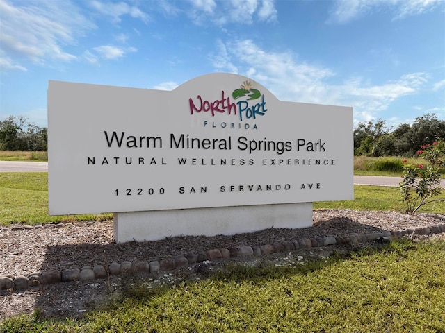2585 Hobblebrush Dr, North Port, FL 34289 - community sign with a yard