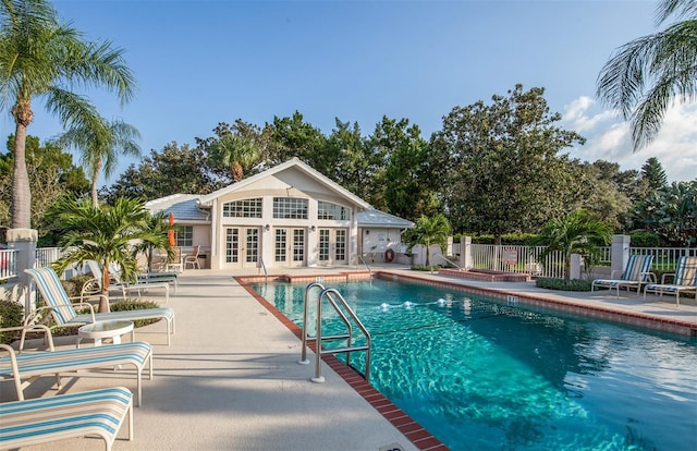 view of pool featuring a patio