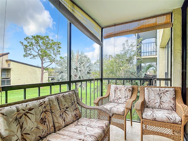 view of sunroom