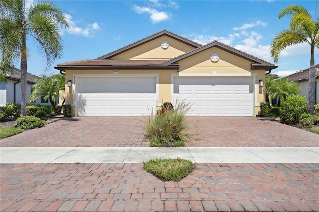 view of front of house featuring a garage