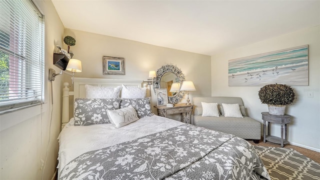 bedroom with carpet floors