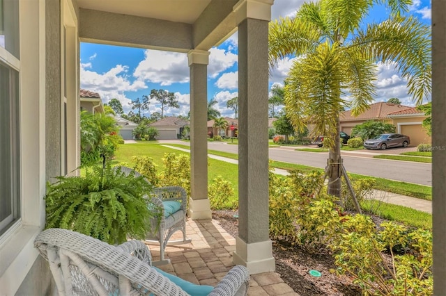 view of patio / terrace with a porch