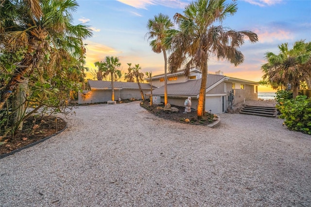 view of front of home featuring a garage