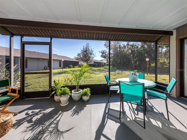 view of sunroom / solarium