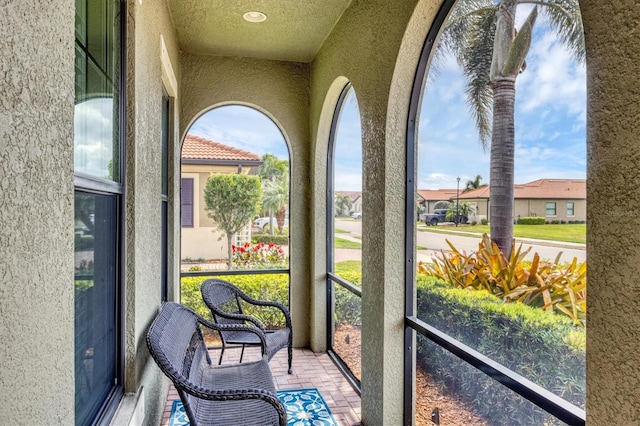 view of sunroom